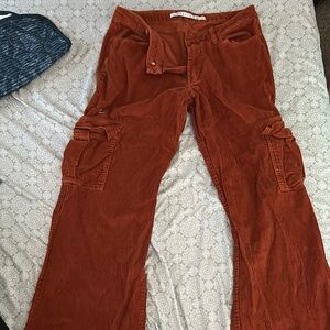 Tinseltown Rust Corduroy Cargo Pants